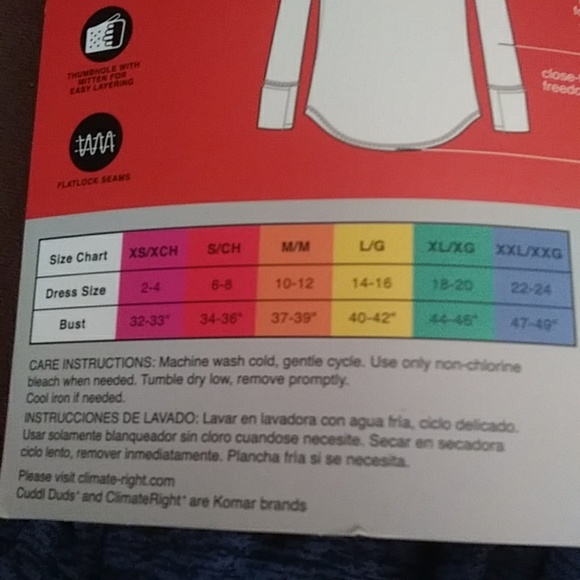 XXL Cuddl Duds ClimateRight Base Layer - Picture 9 of 11